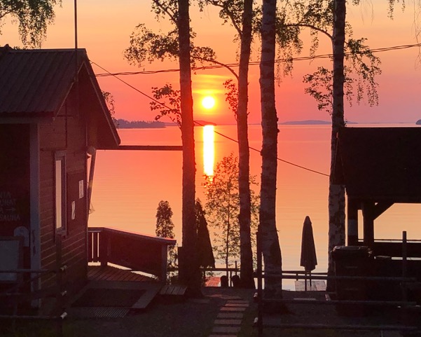 Hinkanrannan saunat Lappeenranta. kesäilta.