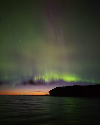 Revontulet Lappeenrannan taivaalla, Hinkanrannan saunat